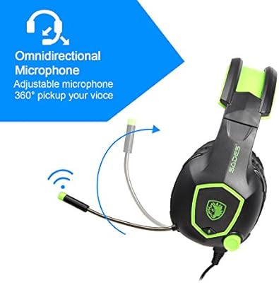 Sades Sa818 Xbox One Ps4 Pc Gaming Headset Gaming Over Ear Headphones With Mic For Ps4 Ps4 Pro Xbox One Xbox One Slaptop Mac Tablet Iphone Ipad -