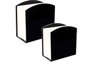 Yes!Fresh Napkin Holder Simplicity Black 2 Pack Set,Mess-Free Space Saver Upright Windproof Napkin Holders for Kitchen,Home D