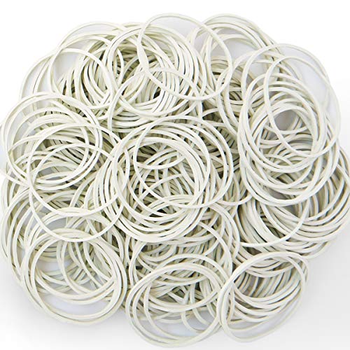Rubber Bands Office 300pcs White Small Rubber Bands for Office School Home size16 Elastic Hair Band ... - Thumbnail 2