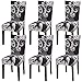 Fuloon 6 Pack Super Fit Stretch Removable Washable Short Dining Chair Protector Cover Seat Slipcover for Hotel, Dining Room, Ceremony, Banquet Wedding Party