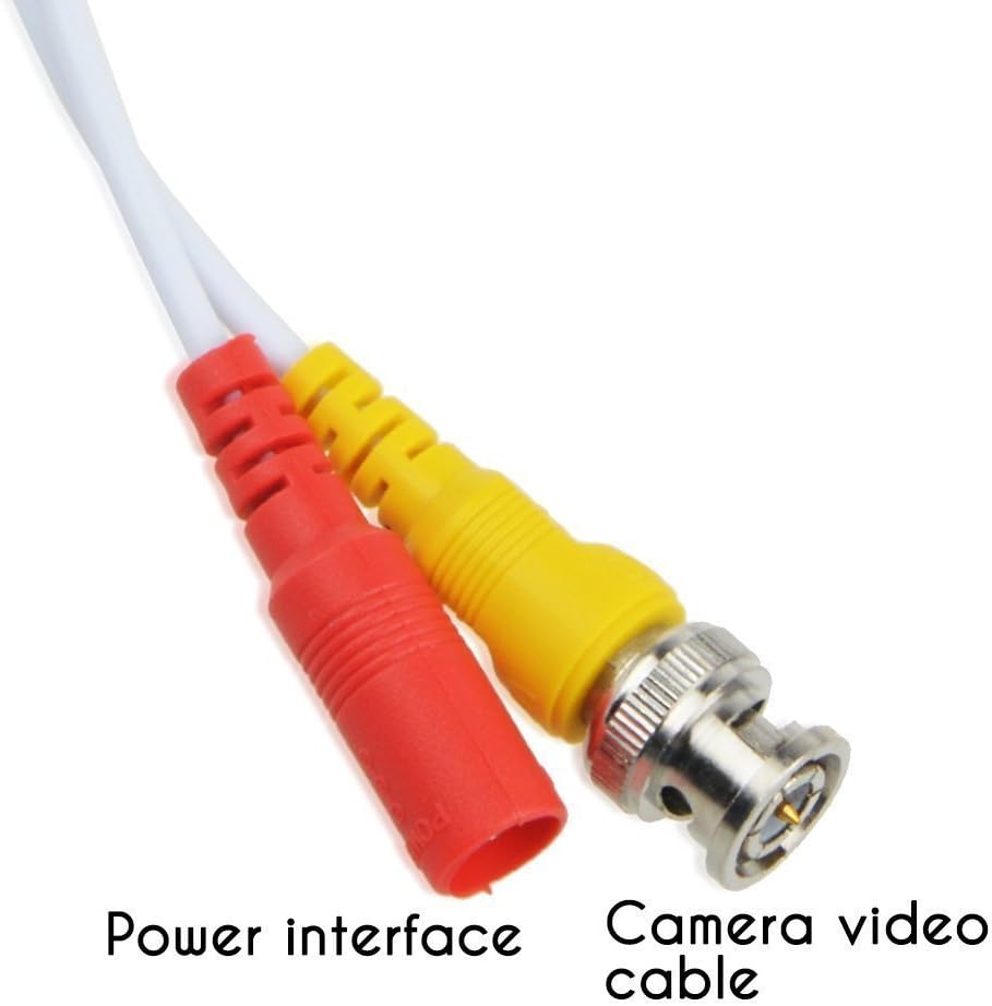 SSL BNC Video Power Cable For CCTV Camera DVR Security System (5M, White) - Image 4
