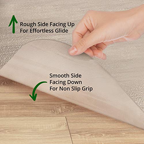 Office Marshal Polypropylene Chair Mat with Lip for Hard Floors - 30"x48" | BPA, Phthalate, Odor Free - Opaque - Thumbnail 6