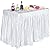 Giantex 4 Foot Party Ice Folding Table Plastic with Matching Skirt White