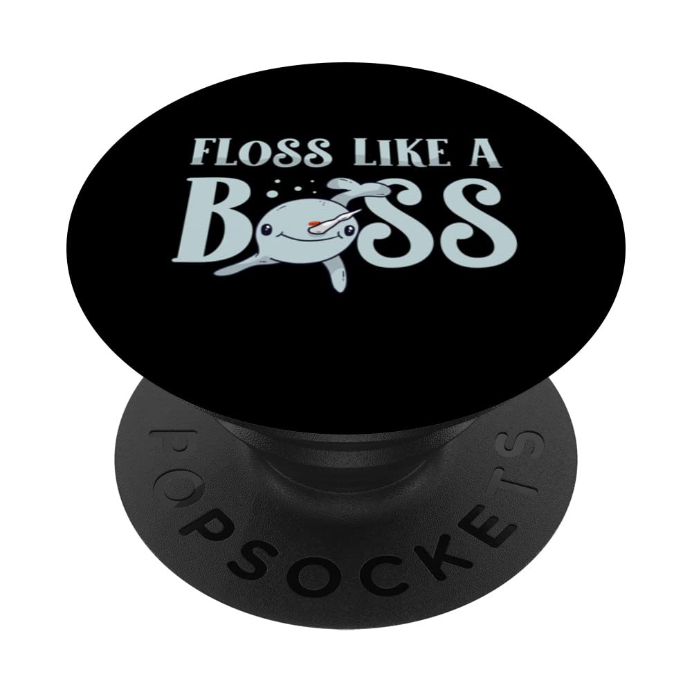 Floss Like A Boss Sea Unicorn Animal Lover Narwhal PopSockets Swappable PopGrip