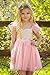 Butterfly Craze Birthday Sequin Dress with Glitter and Sparkle for Little Girls, Fluttering Into The Princess Ballerina Party, Perfect for Dress-up Parties, & Other Occasions, Pink/Gold, 3 Years