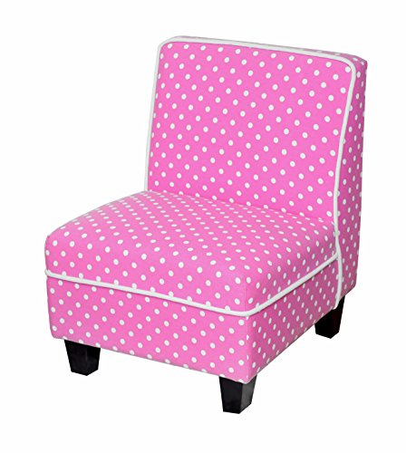 Heritage Kids Polka Dot Kids Slipper Chair, Pink, One Size