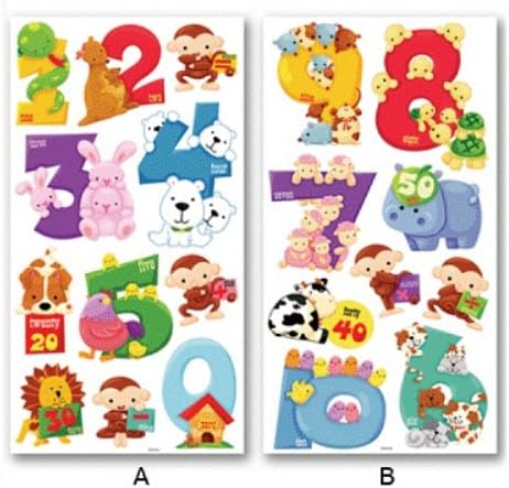 Amazon デコウォールステッカー 数字 シール ステッカー おもちゃ