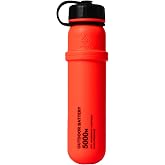 NESTOUT Portable Charger, 5000mAh Outdoor Battery Power Bank, 15W USB-C Fast Charging, Waterproof IP67, Durable Shockproof, Battery Pack for Phone Tablet Hiking Travel Camping (Orange, 5000mAh)