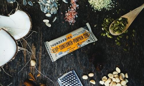 Thunderbird Paleo and Vegan Real Food Energy Bars - Sampler Pack - Box of 8 - No Added Sugar, Grain and Gluten Free, Whole 30, Non-GMO