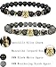 LOLIAS 4 Pcs Lava Rock Bead Bracelet for Men Leopard Lion Bracelet Set Adjustable 8MM Beads，Y