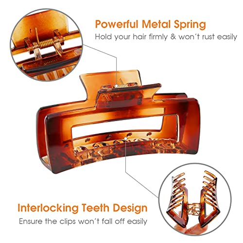 10 PCS Hair Claw Clips for Women, 3 Inch Strong Hold Matte Hair Claw Clips for Thick Hair, Fashion Hair Styling Accessories for Girls, Large Hair Clips for Women Thick Hair(10 Colors)