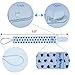 GAD Baby Pacifier Clips Set: 3-Pack Pacifier Holders + Baby Bib Gift/Cute, Colorful, Durable Baby Soother Holders w/ Safe Plastic Clips/ Top Quality Unisex Baby Accessory/Best Baby Shower Gifting Idea