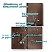 RFID Blocking Folding Leather Passport Holder Wallet For Men and Women - Brown