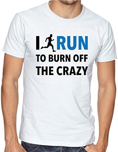 I Run To Burn Off The Crazy Running Runner T-Shirt (Small)