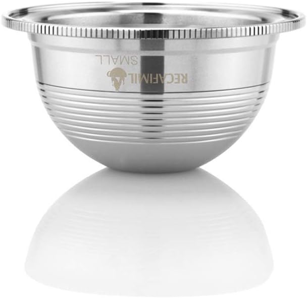 Weehey Stainless Steel Fillable Coffee Capsules Reusable Coffee Capsule Cup Filter Set for Nespresso Vertuo Capsule Pod Vertuoline GCA1 and Delonghi ENV135 Coffee Machine