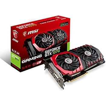 MSI Gaming GeForce GTX 1070 8GB GDDR5 SLI DirectX 12 VR Ready Graphics Card (GeForce GTX 1070 Gaming 8G)