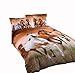 Galloping Horse Bedding Sets, 100% Polyester 3D Bedding Sets, 4pcs with Duvet Cover, Bed Sheet, 2*Pillow Case (Comforter Not Included) Twin Size