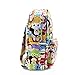 FINEX Multi Mouse Rainbow Canvas Casual Daypack with 15 in Laptop Storage Compartment