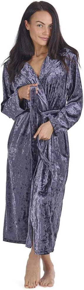 Luxurious Hooded Dressing Gown for Women Crushed Velvet Long Housecoat Sleepwear Gifts for Ladies Elegant Lingerie