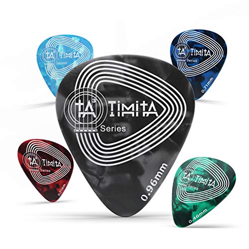 Guitar Picks 100 Pack Assorted Thickness, Thin Heavy Medium Guitar Pick