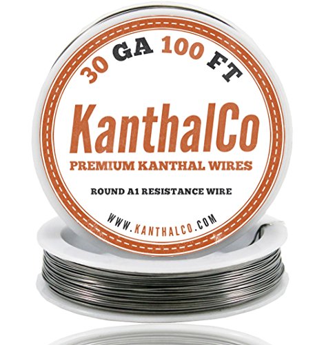 (TM) KanthalCo Genuine Kanthal 30 Gauge AWG A1 Wire 100ft Roll 0.254 mm , 8.36 Ohms/ft Resistance