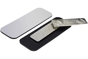 ALL QUALITY Name Tag/Badge Blanks - 10 Pack - Brushed Silver 1" X 3", Round Corners, Magnetic Backing