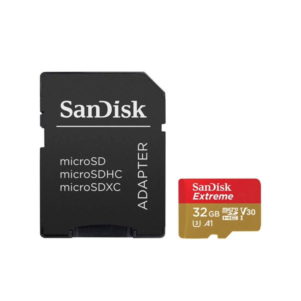 Tarjeta microSD UHS-I SANDISK Extreme de 32 GB para juegos móviles - C10, U3, V30, 4K, A1, Micro SD - SDSQXAF-032G-GN6GN