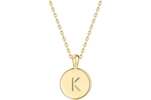 PAVOI 14K Gold Plated Letter Necklace for Women | Gold Initial Necklace
