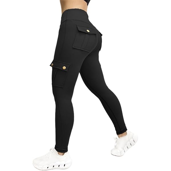 Leggings Femme Avec Poches - Sport Et Quotidien - Tissu Opaque Extensible 77% Polyester 23% élasthanne - 3 Poches Pratiques