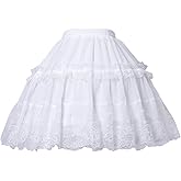 Women Girls Crinoline Petticoat 2 Hoops Skirt Chiffon Ball Gown Short Half Slip Underskirt for Lolita Cosplay
