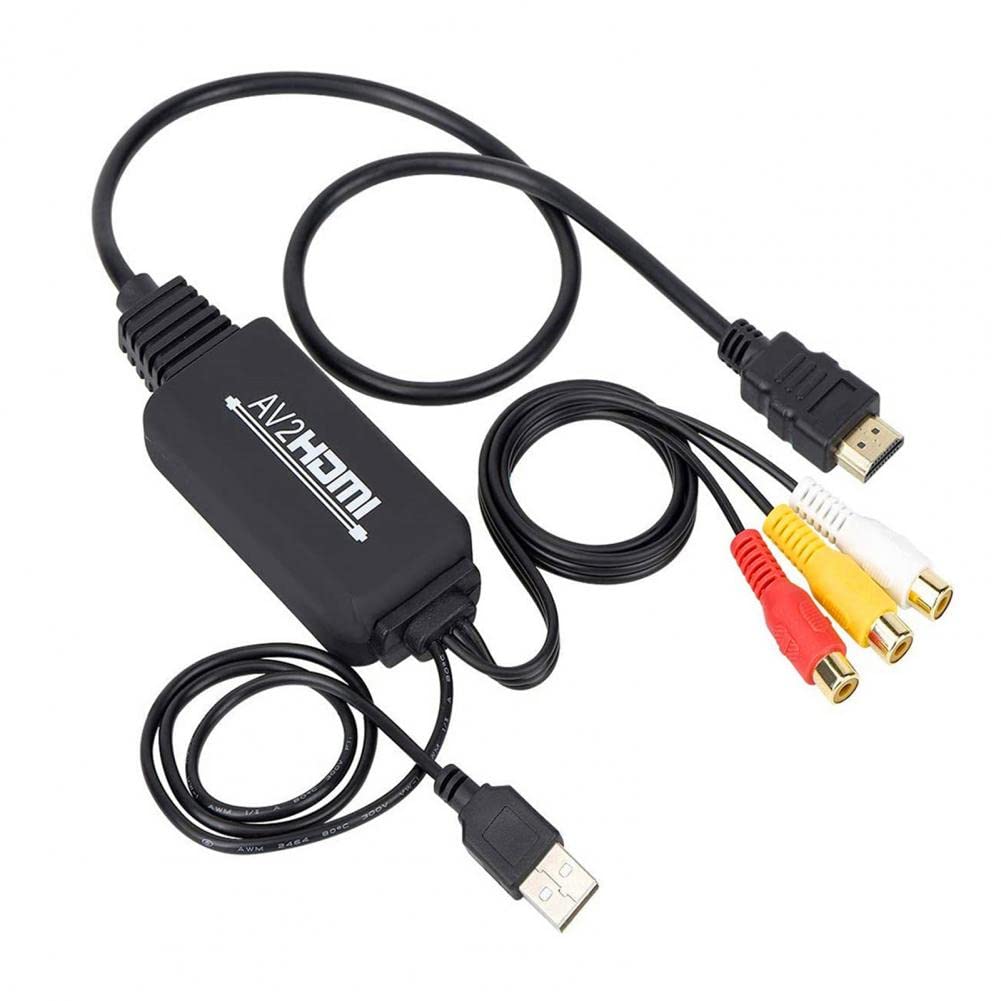 DollaTek RCA to HDMI Adapter USB Powered Cable length 2M Support 1080P/720P for PC Laptop Xbox PS4 PS3 TV STB Blu Ray Camera DVD