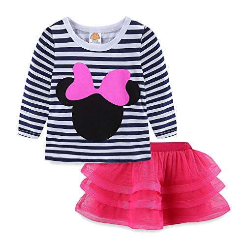 Mud Kingdom Toddler Girl Clothes 3T Pink Outfits Cute Long Sleeve