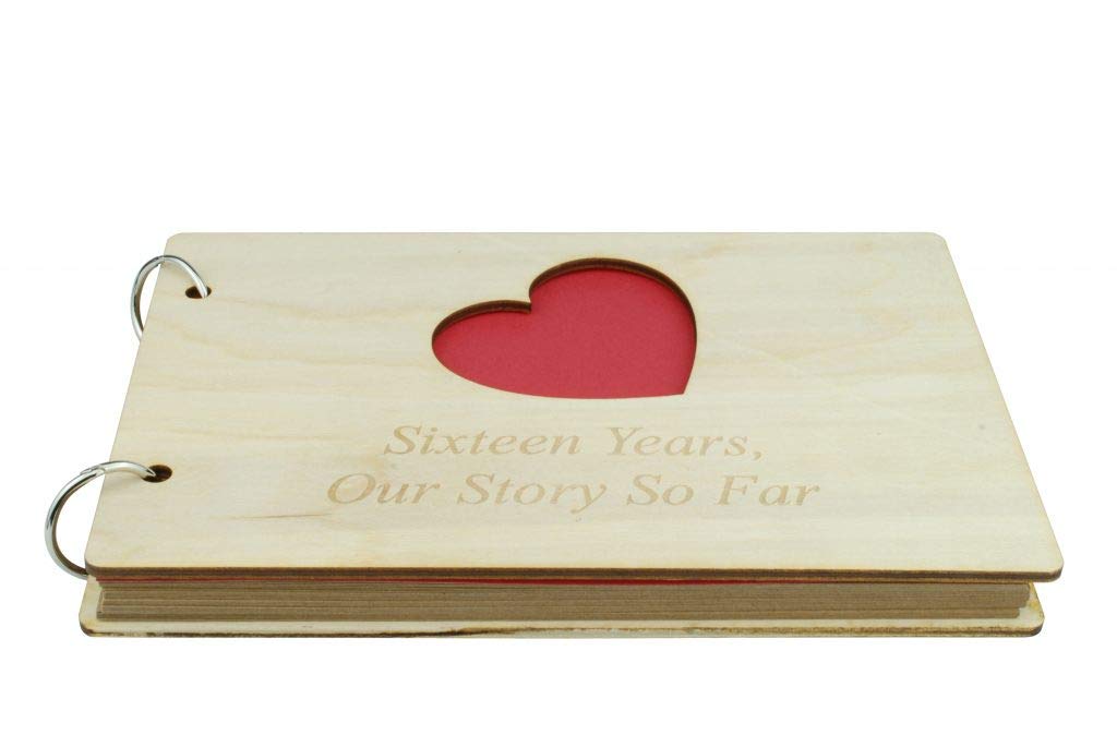 15 Year Anniversary Wooden Scrapbook – Perfect for your Wife or Girlfriend