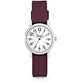 Speidel Scrub Petite Watch Made for Doctors, Nurses, EMT, Surgeons and Students w/Red Second Hand in Wine