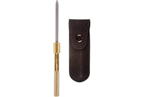 EZE-LAP 3-1/4" x 1/4" Diamond Round Sharpener in Brass Handle