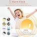 Wake Up Light, Alarm Clock with Recording Function, 7 Colors Night Light, Sunrise Simulation Snooze for Kids, Heavy Sleepers, FM Radio 8 Natural Sounds &30 Adjustable Bright