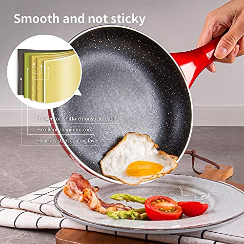 HITECLIFE Nonstick Pots and Pans Set, Cookware Sets 10 Pieces, ChemicalFree Kitchen Cooking