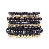 Multi Color Stretch Beaded Stackable Bracelets