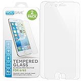 Yousave Accessories iPhone 6S / 6 Crystal Clear 2-Pack of Tempered Glass Screen Protector [Ultra Slim 0.3mm / 9H Hardness Rating] Twin Pack