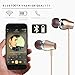 Bluetooth Headphones, Wireless Bluetooth V4.2 Magnetic Sports Earphones w/Mic IPX5 Waterproof Stereo Sweatproof Earbuds for Gym Running Workout 6 Hours Battery Noise Cancelling Headsets (Gold)