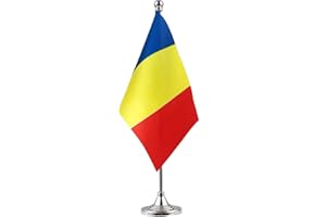 GENTLEGIRL Romania Flag Romanian Flag Table Flag,Desk Flag,Office Flag,International World Country Flags Banners,Festival Events Celebration,Office decoration,Desk,home decoration