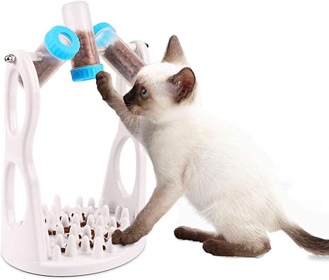 Freesoo Distributeur De Nourriture Pour Chat Jouet Pour Animal De Compagnie Gamelle Dalimentation Lente Anti Glouton Pour Chien Et Chat