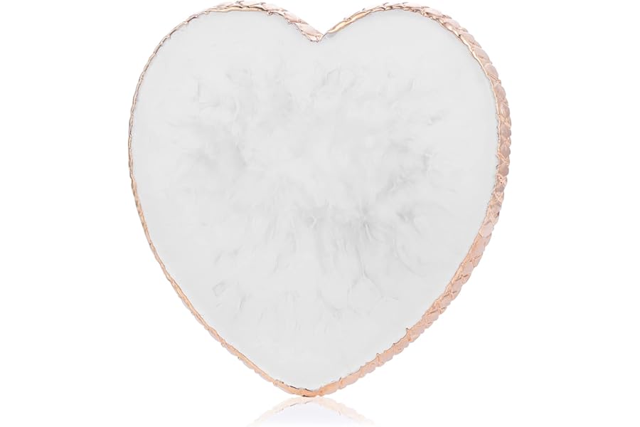 Resin Nail Art Palette Nail Mixing Palette Polish Color Mixing Plate Golden Edge Nail Holder Display Board Heart Shape Cosmetic Mixing Tools