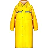 Coralrain Long Hooded Raincoat Safety Waterproof Emergency Rain Jacket Poncho for Men Women Adults