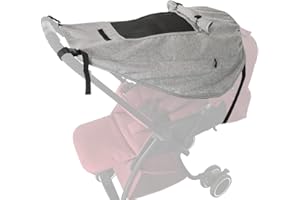 APOL Pram Sunshade Sun Cover, Sun Shade Stroller for Baby, Universal Waterproof Stroller Sunshade Cover Anti-UV with Viewing Window for Stroller(Grey)
