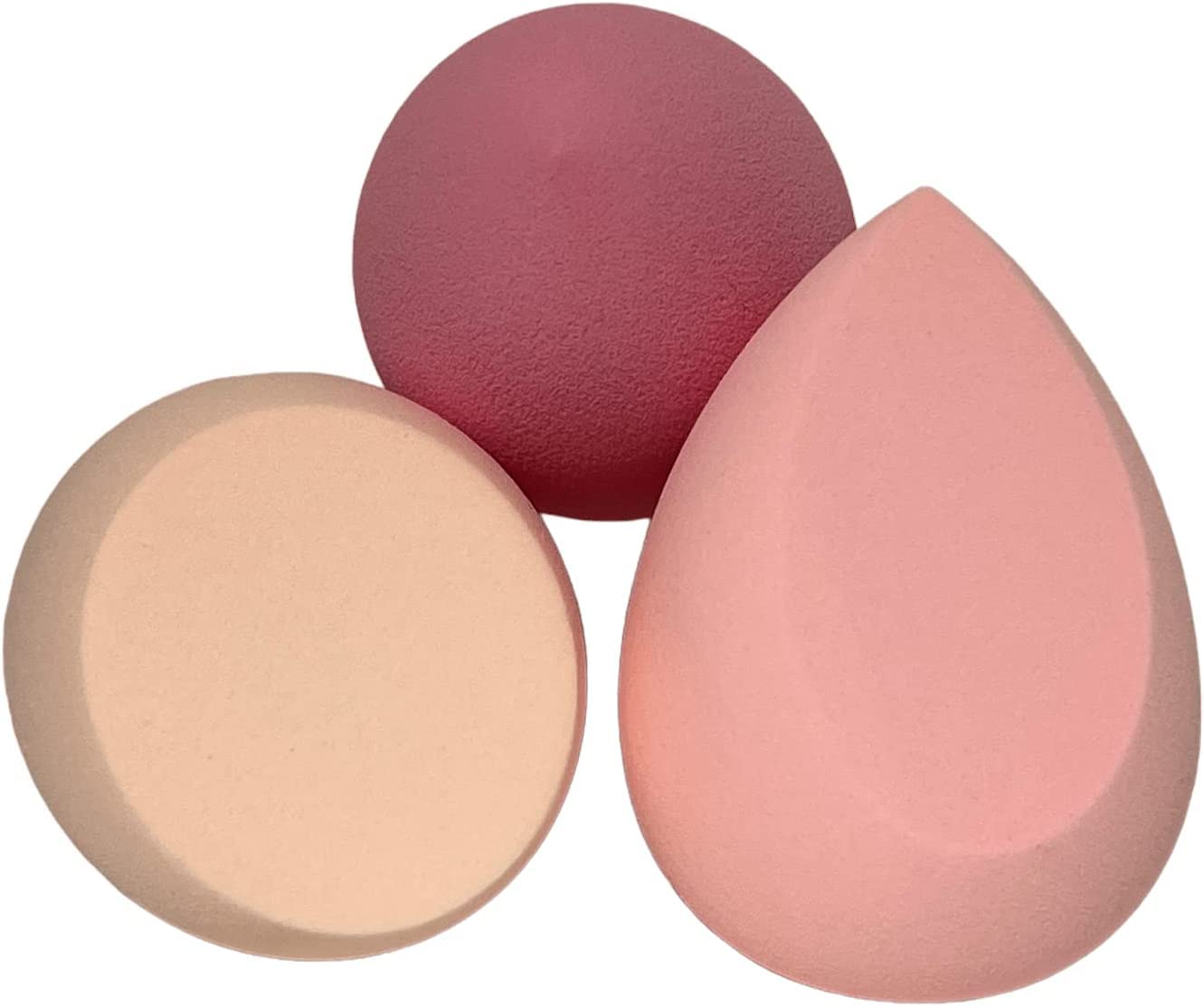 LUTTMANN® Make Up Sponge Set - 3 Pack (1 x 3 Pieces) Beauty Foundation Blender Sponge Dry & Wet Applicable, Latex-free and Washable
