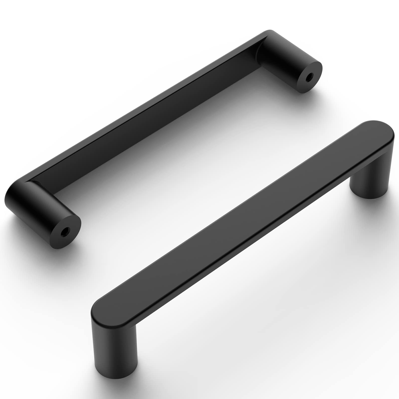 Photo 1 of Amerdeco 10 Pack ZH0005MB Matte Black 5 Inch(128mm) Hole Centers Kitchen Cabinet Pulls Hardware Modern Kitchen Handles for Cabinets Cupboard Handles Drawer Pulls