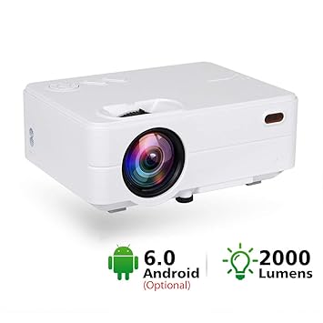 HM2 Proyector WiFi Mini proyector led 2000 lúmenes portátil de ...