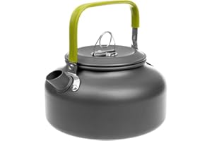 LIXADA Docooler Camping Kettle - 0.8L Portable Ultra-Light Outdoor Hiking Camping Picnic Water Kettle, Teapot, Coffee Pot - Compact, Quick-Heat & Anti-scalding