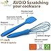 Silicone Whisk - Collapsible Measuring Cups and Spoons - Baking Spatula - 10 Piece Set - Cooking Kitchen Utensils